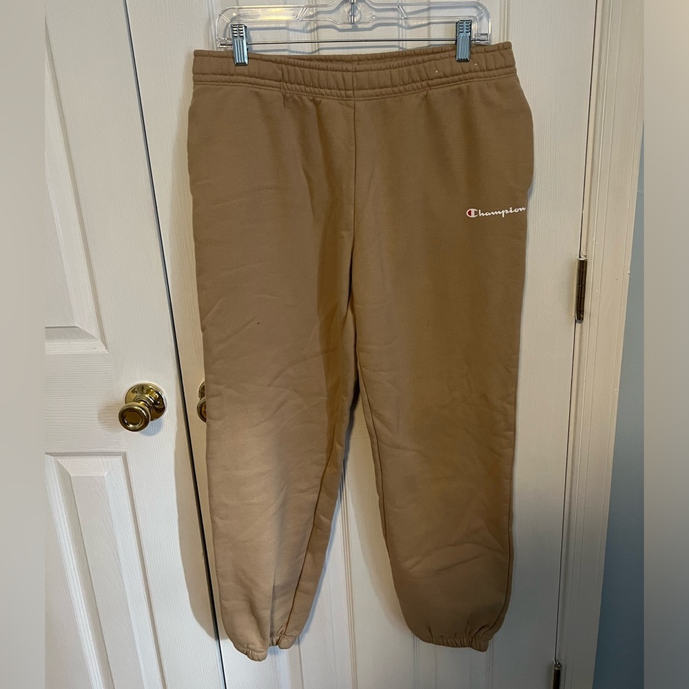 Champion Women's Medium Tan Cotton Tampered Sweatpants